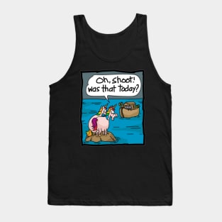 UNICORN MISSING ARK Noah Bibel Evolution Theory Tank Top